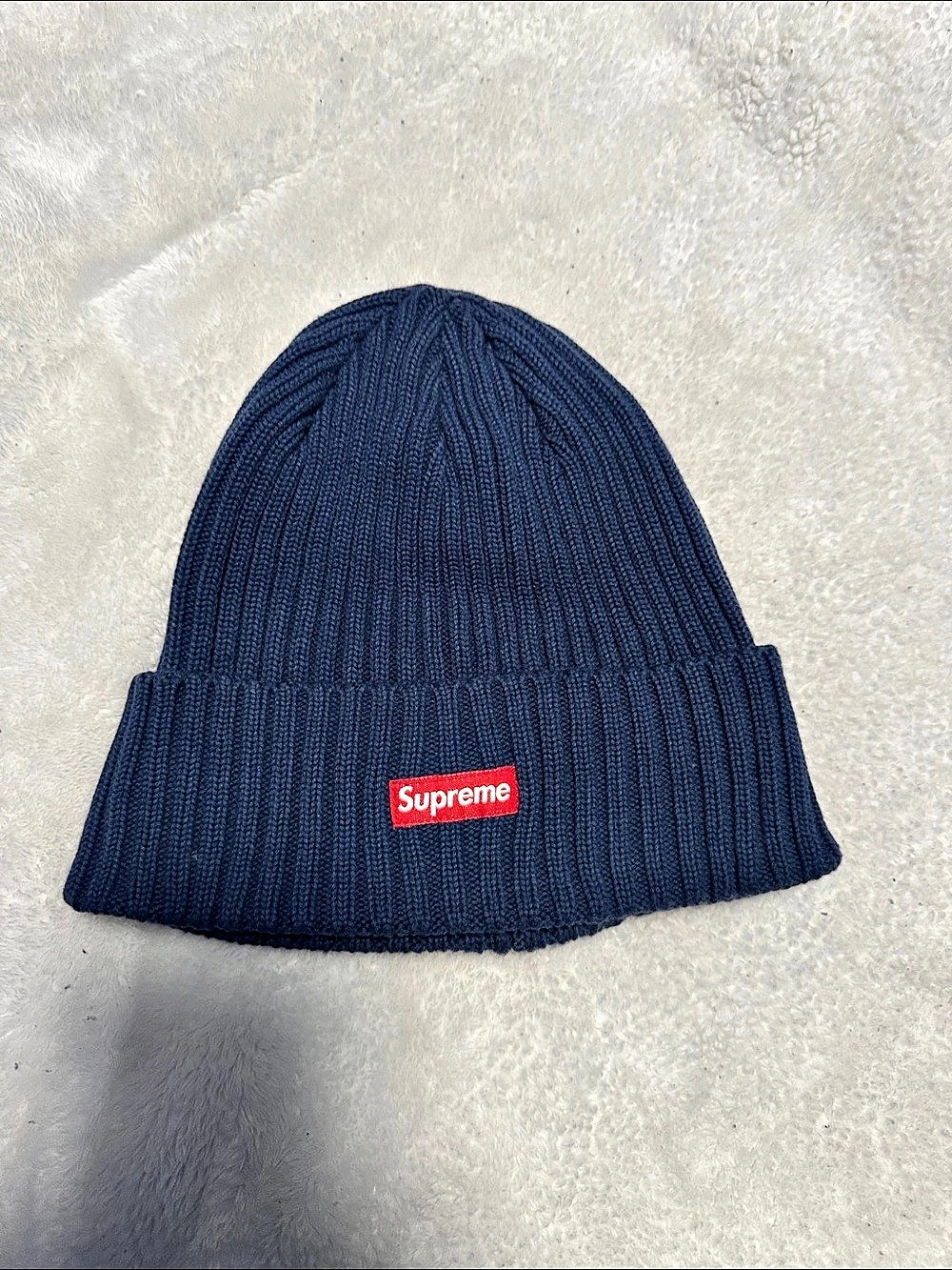 Supreme Loose Gauge Beanie Ribbed Knit Blue